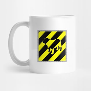 Bullies Brand Caution Design Ylw/Blk Mug